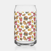 Aangepaste naam Fast Food Patroon Blikvorm Glas (Achterkant)