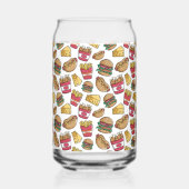 Aangepaste naam Fast Food Patroon Blikvorm Glas (Links)