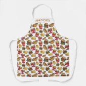 Aangepaste naam Fast Food Pattern schorten (Voorkant)