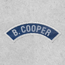 Aangepaste naam Faux Blue Denim Top Rocker