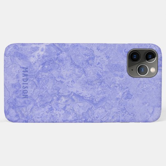 Aangepaste naam Faux Blue Marble-telefoongevallen Case-Mate iPhone Case (Achterkant (horizontaal))