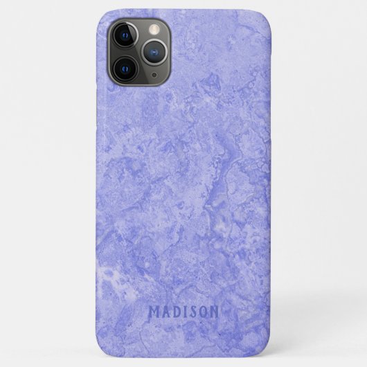 Aangepaste naam Faux Blue Marble-telefoongevallen Case-Mate iPhone Case (Achterkant)