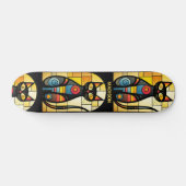 Aangepaste naam Faux Glas in lood Cat Persoonlijk Skateboard (Horizontaal)