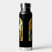 Aangepaste naam Faux Glas in lood Cat Waterfles (Rechts)