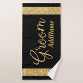 Aangepaste naam Faux Glitter Bath Towel Badhanddoek (Badhanddoek)