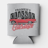 Aangepaste NAAM Faux Neon 1950's Klassieke Auto Ga Blikjeskoeler (Voorkant)