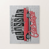 Aangepaste NAAM Faux Neon 1950's Klassieke Auto Ga Legpuzzel (Verticaal)