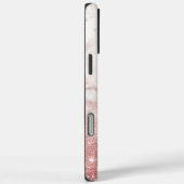 Aangepaste naam Faux Roos Gouden Glitter Wit Marme Case-Mate iPhone Case (Achterkant / Rechts)