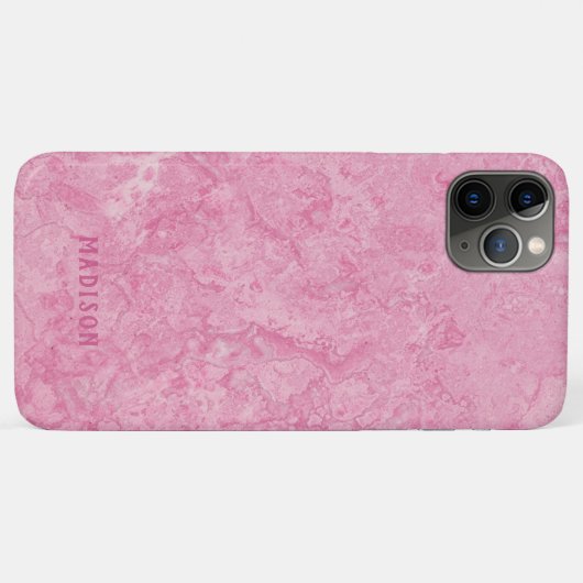 Aangepaste naam Faux Roze Marmeren telefoonhoesjes Case-Mate iPhone Case (Achterkant (horizontaal))