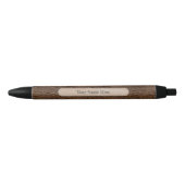 Aangepaste naam Faux Rustic Tree Bark Texture Zwarte Inkt Pen (Voorkant)