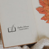 Aangepaste naam Feather Pen Book behoort toe aan d Rubberstempel