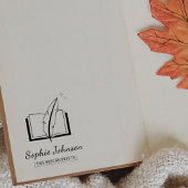 Aangepaste naam Feather Pen Book behoort toe aan d Rubberstempel