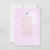 Aangepaste naam Fee Roze Wieg Baby Shower (Achterkant)