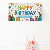 Aangepaste naam feest achtergrond met schattige be spandoek (Insitu)