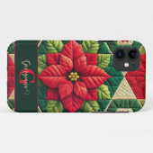 Aangepaste Naam Feestelijke Bloemen Patchwork Poin Case-Mate iPhone Case (Achterkant (horizontaal))