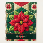 Aangepaste Naam Feestelijke Bloemen Patchwork Poin Planner (Voorkant)