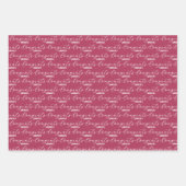 Aangepaste naam feliciteren inpakpapier vel (Voorkant 3)