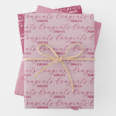 Aangepaste naam feliciteren inpakpapier vel (In situ)