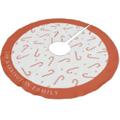 Aangepaste naam Festive Candy Cane Kerstmis Kerstboom Rok (Gekanteld)