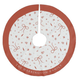 Aangepaste naam Festive Rood Wit Kerstmis Kerstboom Rok