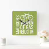 Aangepaste naam fiets en klok voor kleurenwand (Huis)