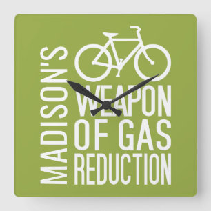 Aangepaste naam fiets en klok voor kleurenwand