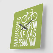 Aangepaste naam fiets en klok voor kleurenwand (Hoek)