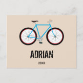 Aangepaste naam fietsontwerp feestdagenkaart (Voorkant)