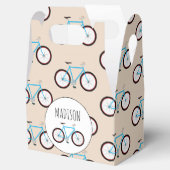 Aangepaste naam fietspatroon bedankdoosjes (Geopend)