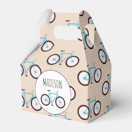 Aangepaste naam fietspatroon bedankdoosjes