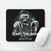 Aangepaste naam "Fight The Dead" Zombie mousepad Muismat (Met muis)