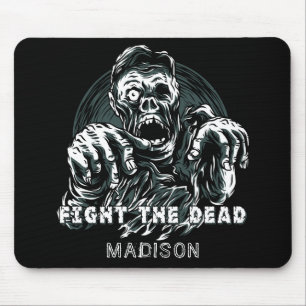 Aangepaste naam "Fight The Dead" Zombie mousepad Muismat