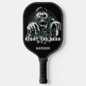 Aangepaste naam "Fight the Dead" Zombie Pickleball Paddle (Voorkant)