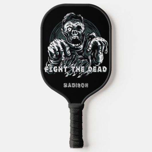 Aangepaste naam "Fight the Dead" Zombie Pickleball Paddle (Voorkant)