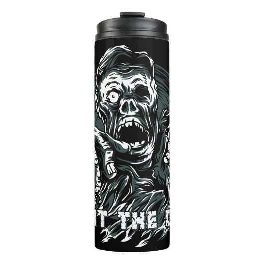 Aangepaste naam "Fight The Dead" Zombie-tumbler Thermosbeker (Voorkant)