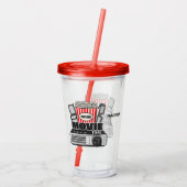 Aangepaste naam Filmtijd Acryl Drinkbeker (Achterkant)