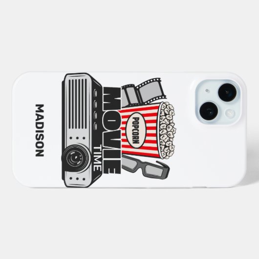 Aangepaste naam Filmtijd Case-Mate iPhone Case (Achterkant (horizontaal))