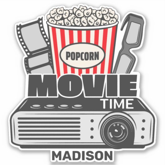 Aangepaste naam Filmtijd Sticker (Voorkant)