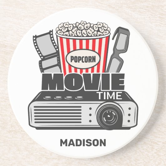 Aangepaste naam Filmtijd Zandsteen Onderzetter (Voorkant)