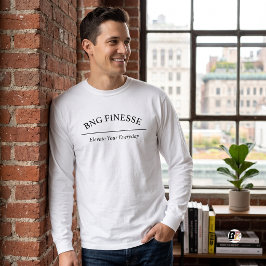 Aangepaste naam Finesse Minimalistische typografie T-shirt