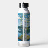Aangepaste naam Finland Natuur Illustratie Waterfles (Links)