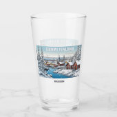 Aangepaste naam Finland Winter Illustratie Glas (Voorkant)