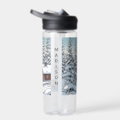 Aangepaste naam Finland Winter Illustratie Waterfles (Rechts)