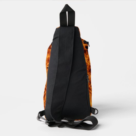 Aangepaste naam Fire Flames Sling Bag (Achterkant)