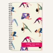 Aangepaste naam fitness gym sport trackers journal notitieboek (Voorkant)