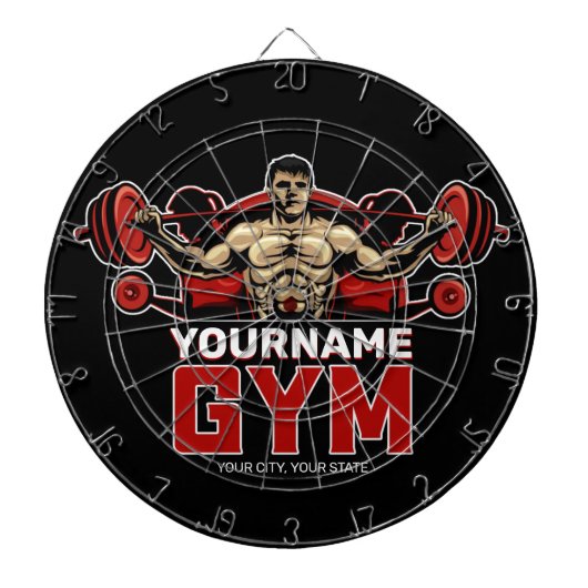 Aangepaste naam Fitness Home GYM Weight Lifting Dartbord (Voorkant)