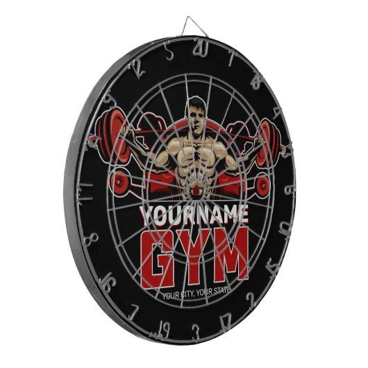 Aangepaste naam Fitness Home GYM Weight Lifting Dartbord (Voorkant Links)