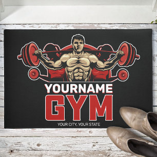 Aangepaste naam Fitness Home GYM Weight Lifting Deurmat