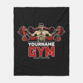 Aangepaste naam Fitness Home GYM Weight Lifting Fleece Deken (Voorkant)
