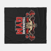 Aangepaste naam Fitness Home GYM Weight Lifting Fleece Deken (Voorkant (Horizontaal))